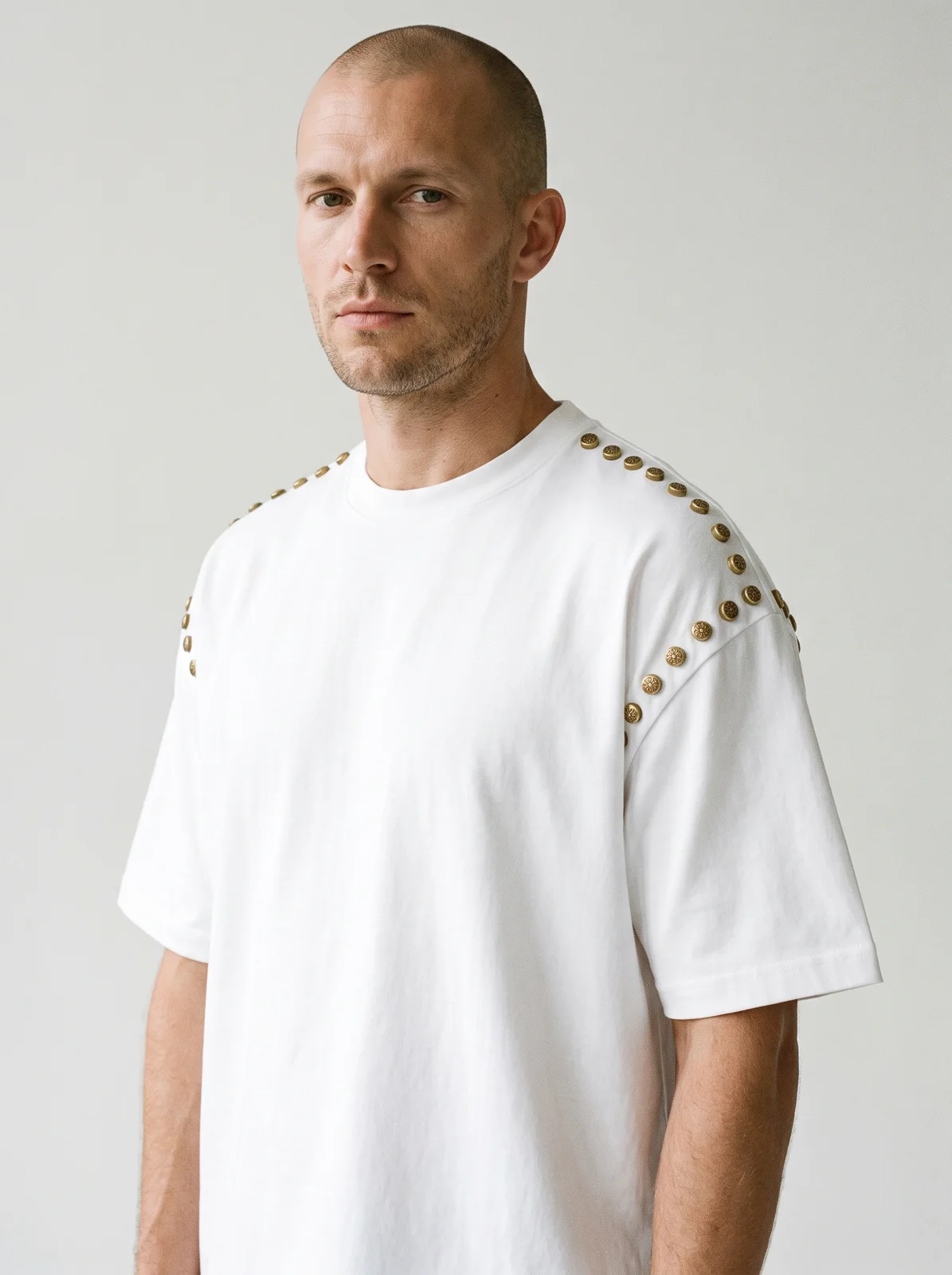 Shoulder Tee - White